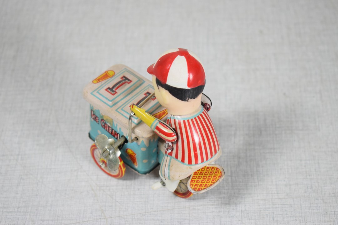Tin Toy: Delivery tricycle with driver