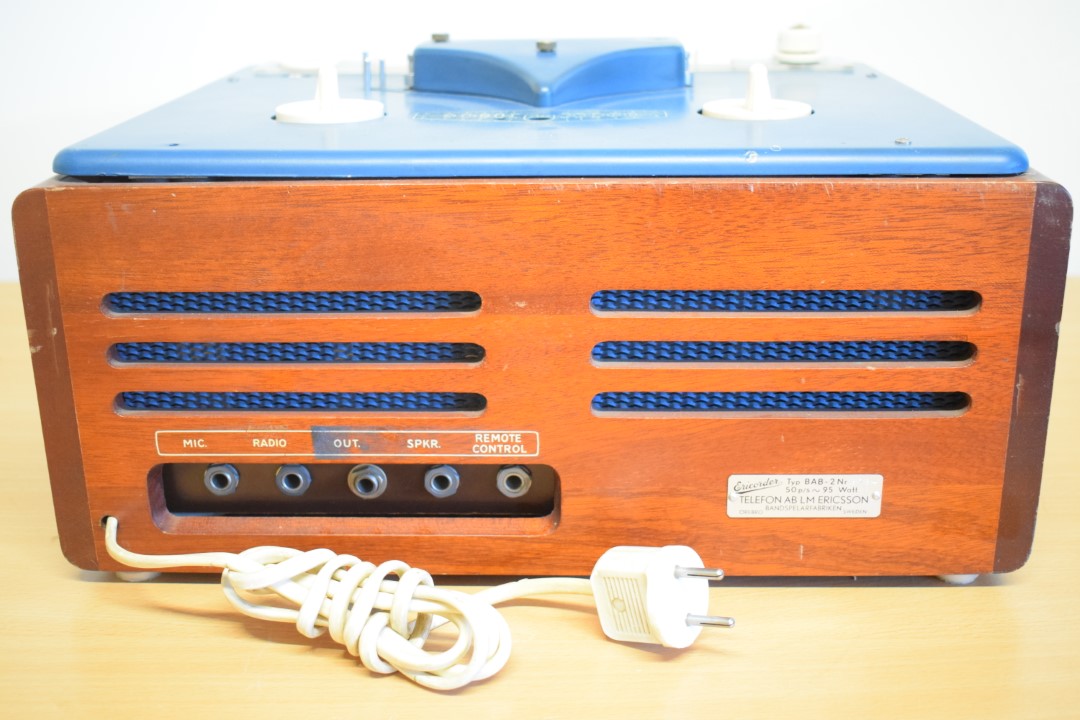 Ericsson Ericorder BAB-2 Blue Tube Tape Recorder