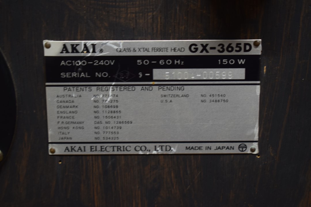 Akai GX-365D Auto-Reverse 4Track Tape Recorder