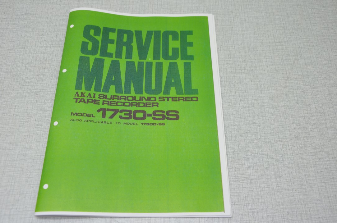 Akai 1730(D)-SS Tape Recorder Photocopy Original Service Manual