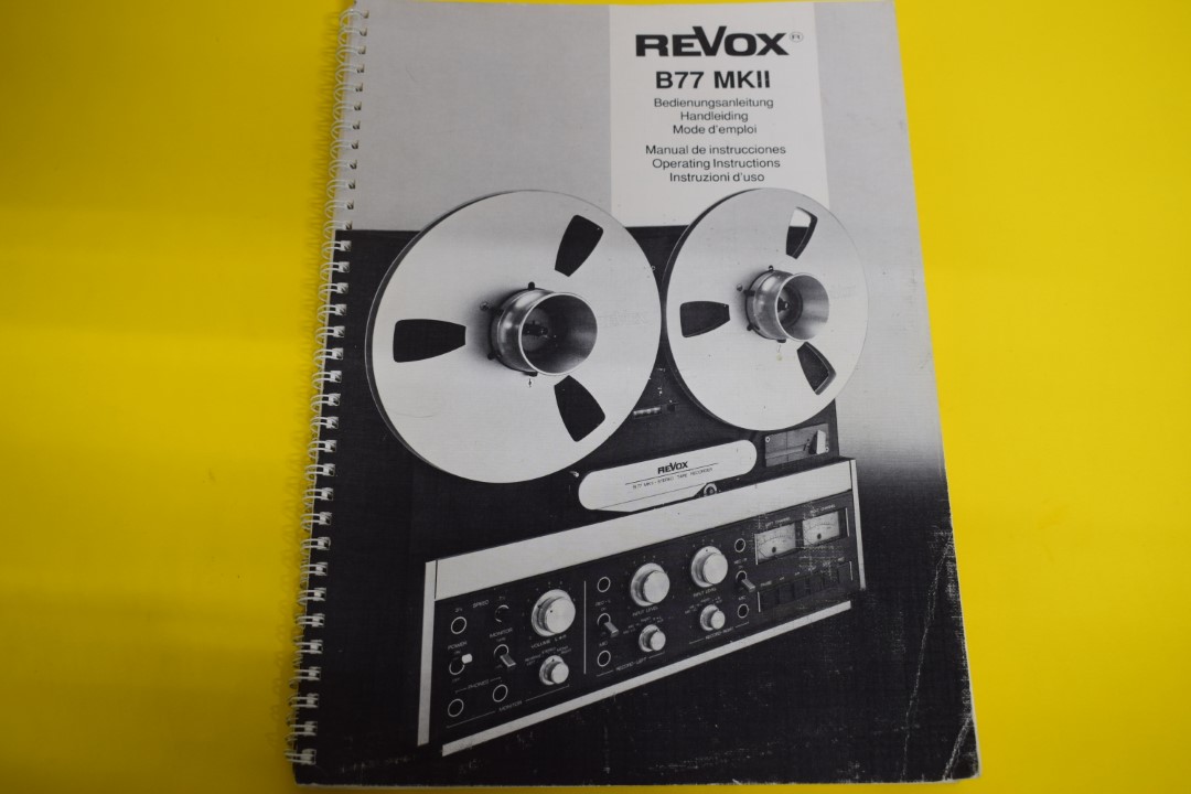 Revox B77 MK II Stereo Tape Recorder User Manual 