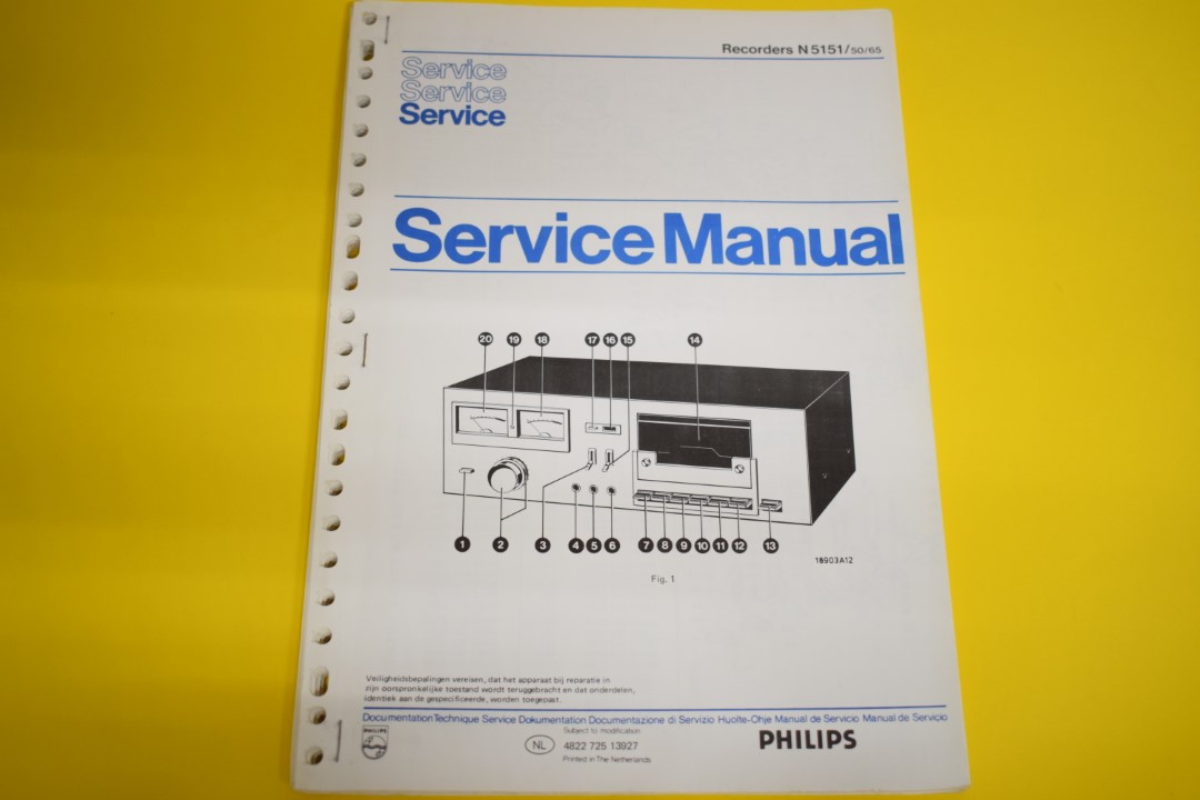 Philips N5151 cassettedeck Service Manual
