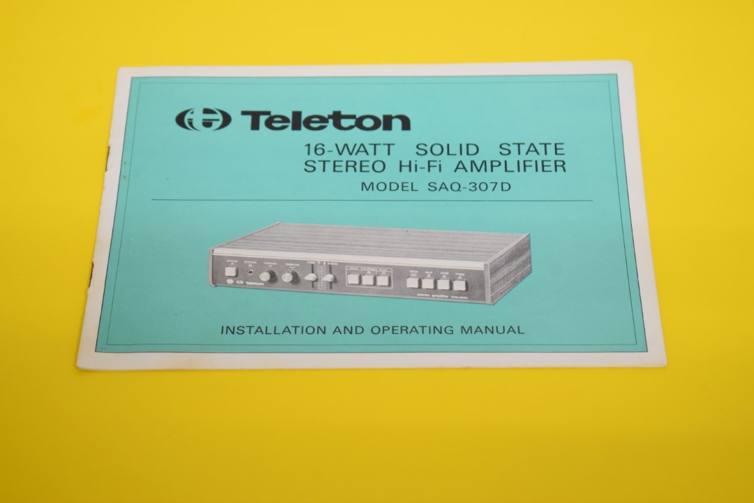 Teleton SAQ-307D Amplifier Service Manual 