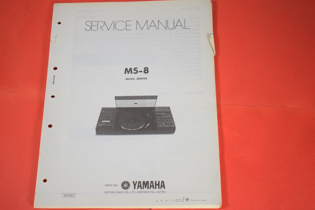 Yamaha MS-8 Music Center Service Manual