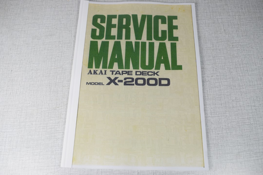 Akai X-200D Tape Recorder Photocopy Original Service Manual