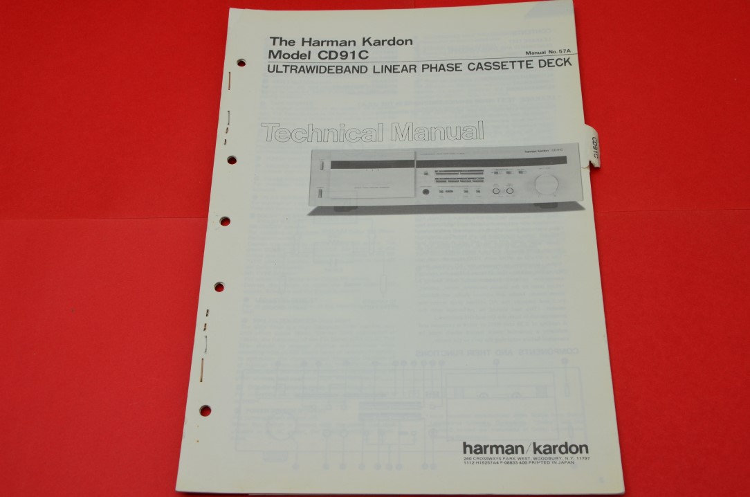 Harman Kardon CD91C Cassette Deck Service Manual