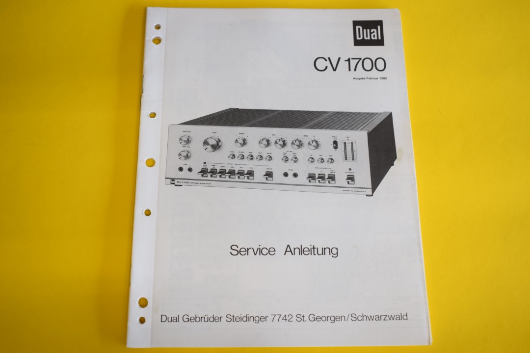 Dual CV 1700 Amplifier Service Manual 