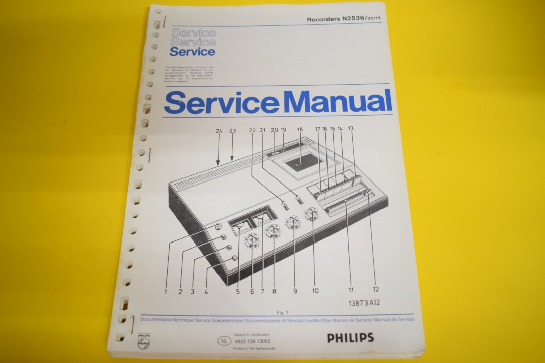 Philips N2536 cassettedeck Service Manual