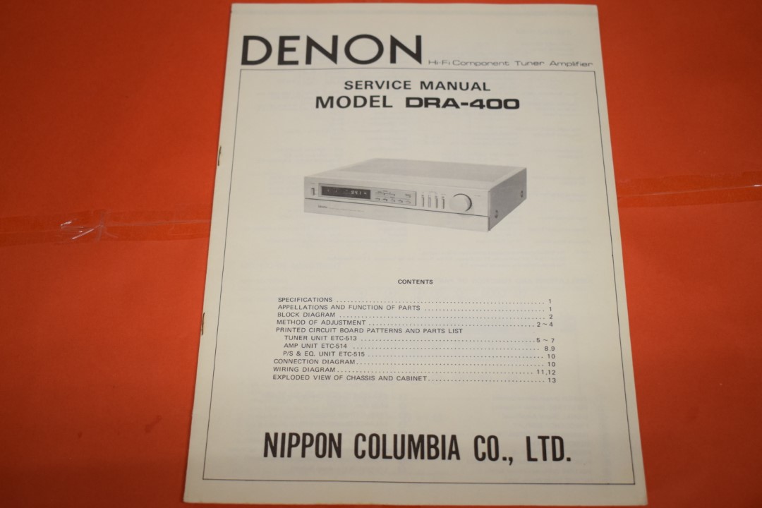 Denon DRA-400 Receiver Service Manual