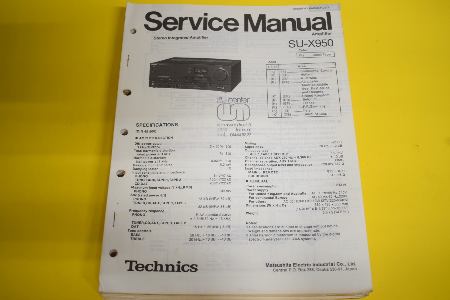 Technics SU-X950 Amplifier Service Manual 