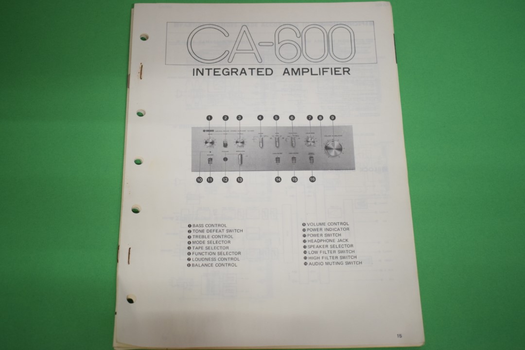 Yamaha CA-600 Amplifier Service Manual