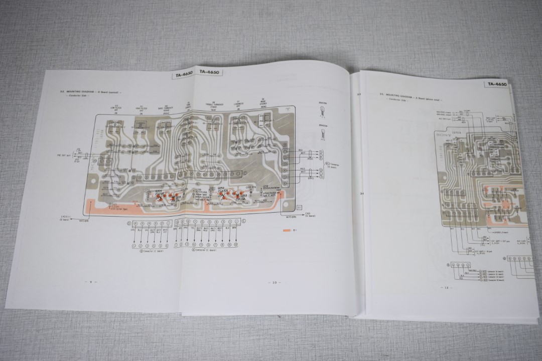 Sony TA-4650 V-FET Amplifier Photocopy Original Service Manual