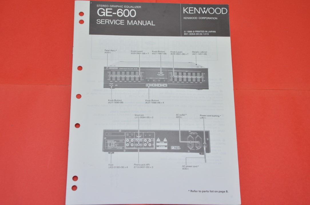 Kenwood GE-600 Equalizer Service Manual