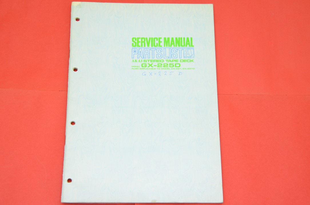 Akai GX-225D Tape Recorder Service Manual