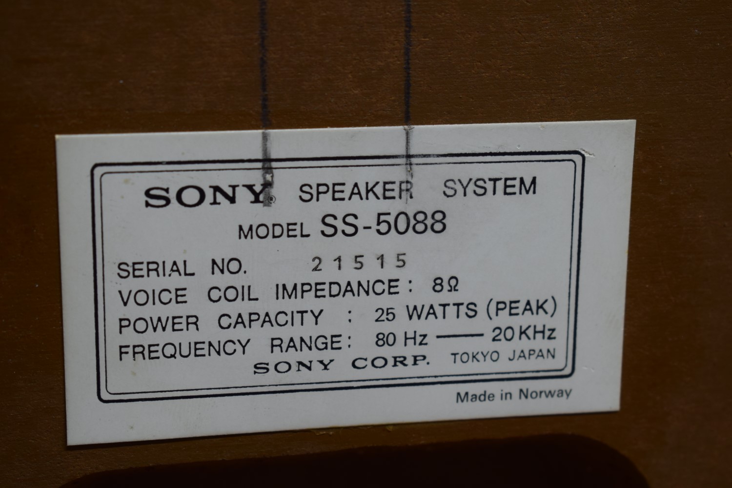 Sony SS-5088 Speakerset