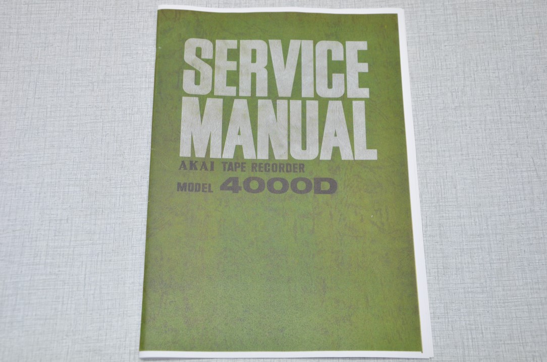 Akai 4000D Tape Recorder Photocopy Original Service Manual