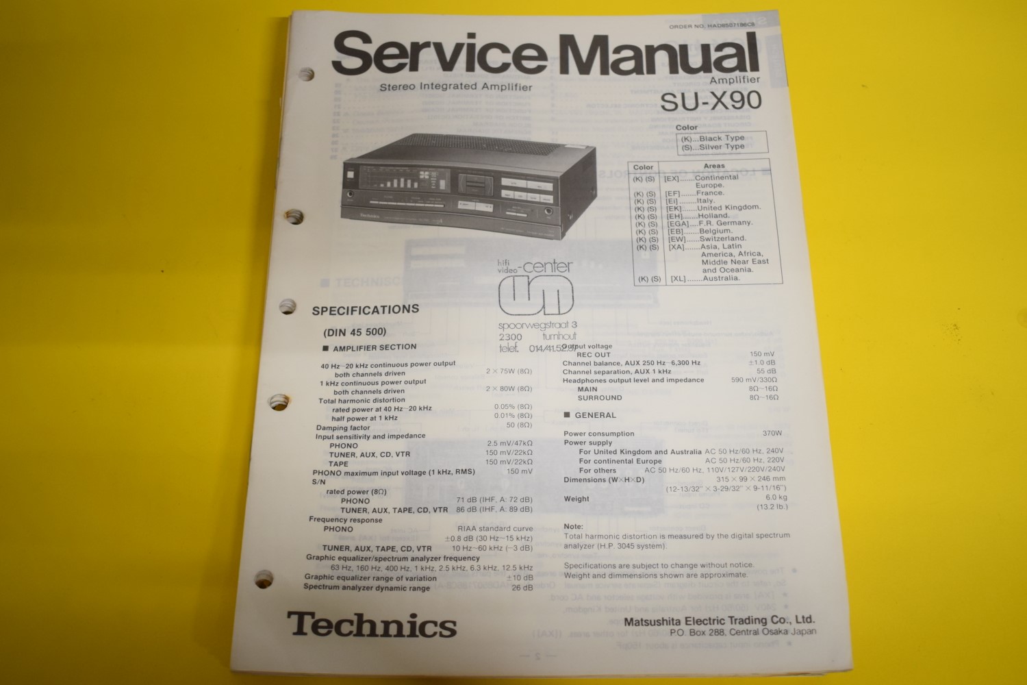 Technics SU-X90 Amplifier Service Manual 