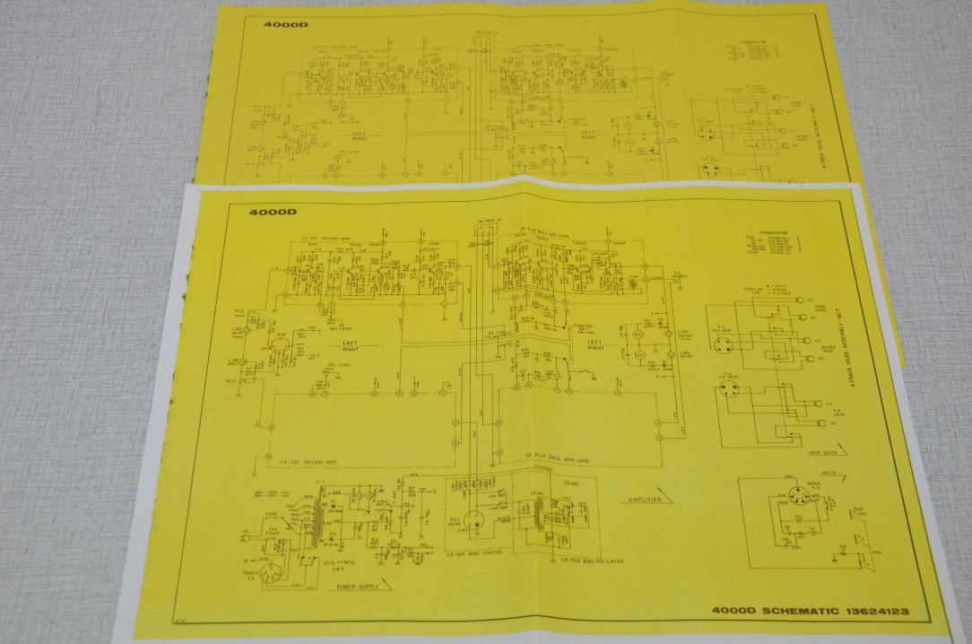 Akai 4000D Tape Recorder Photocopy Original Service Manual