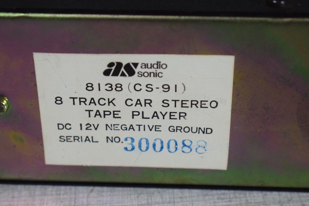Audio Sonic 8138 (CS-91) 8Track Car Player