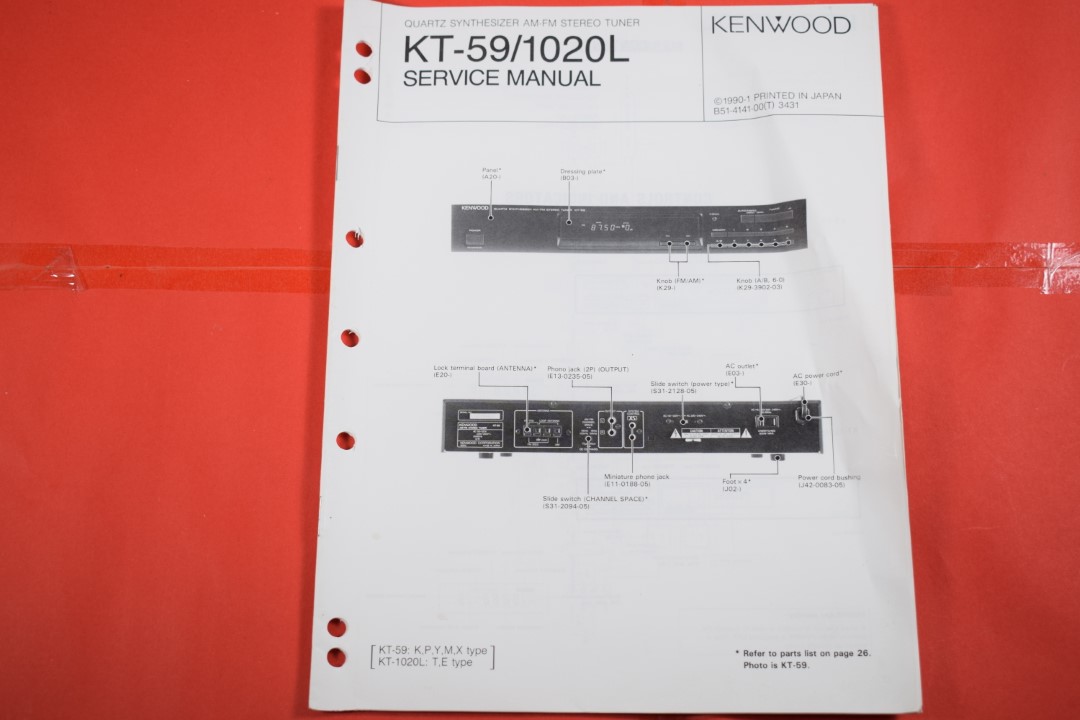 Kenwood KT-59/1020L Tuner Service Manual
