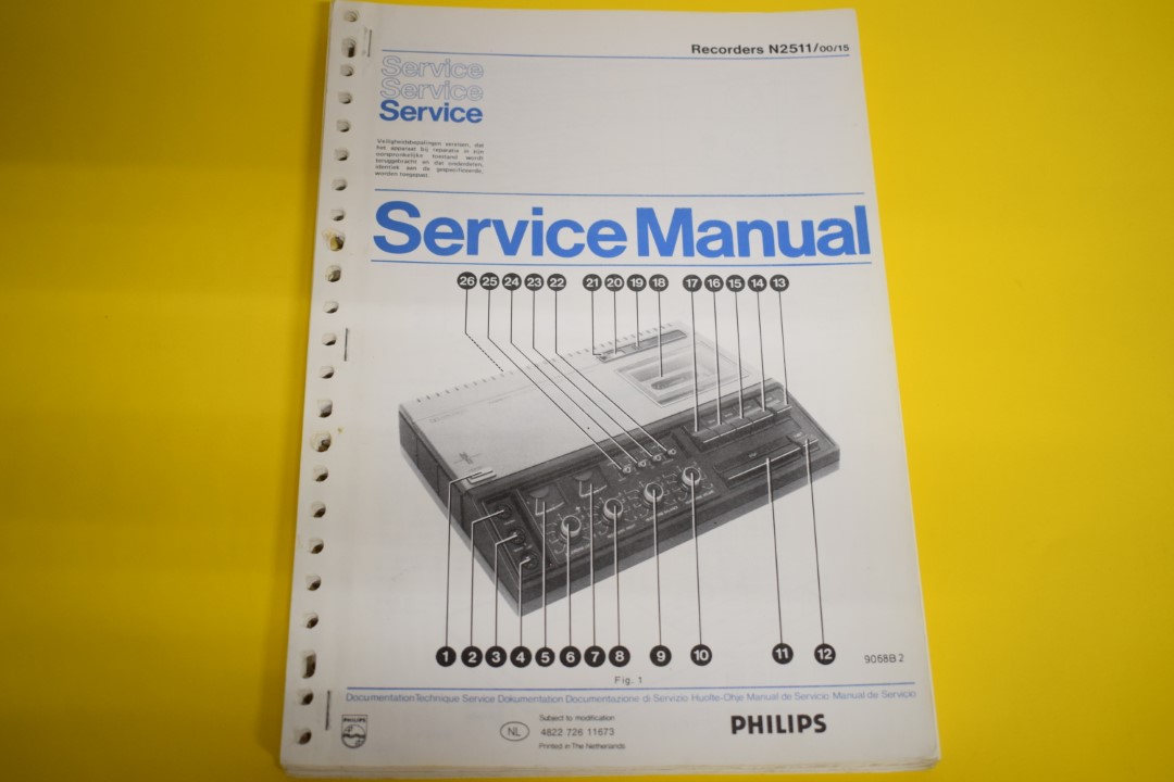 Philips N2511 cassettedeck Service Manual