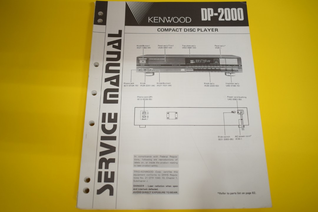 Kenwood DP-2000 CD-Player Service Manual