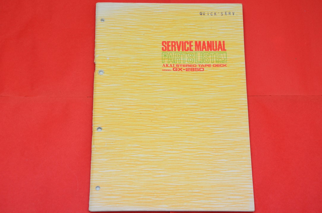 Akai GX-285D Tape Recorder Service Manual