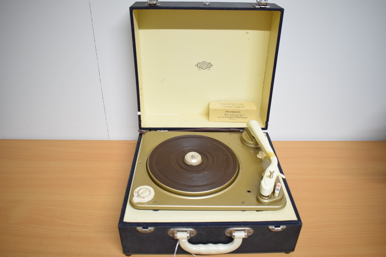 Dual Automatikspieler 280 suitcase record changer, with Dual Abwurfsäule AS3