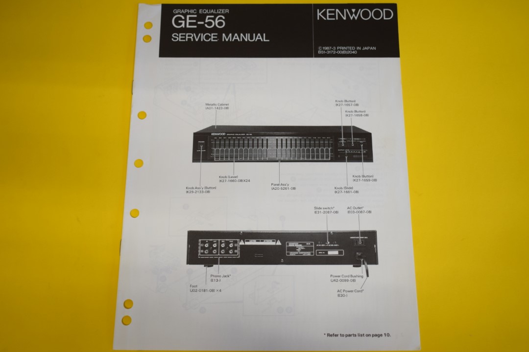 Kenwood GE-56 Equalizer Service Manual