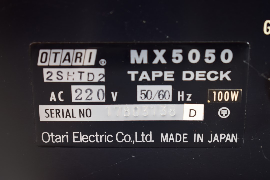 Otari MX-5050 MK-I 26cm. Tape Recorder