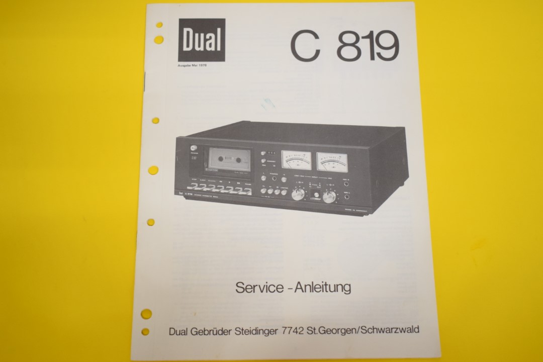 Dual C819 Cassette Deck Service Manual