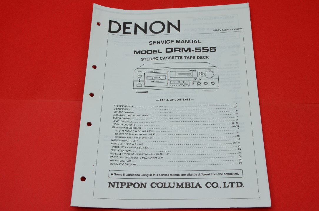 Denon DRM-555 Cassette Deck Service Manual
