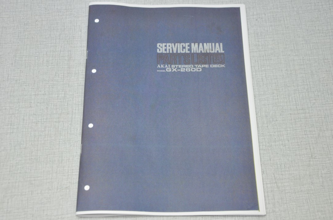 Akai GX-260D Tape Recorder Photocopy Original Service Manual