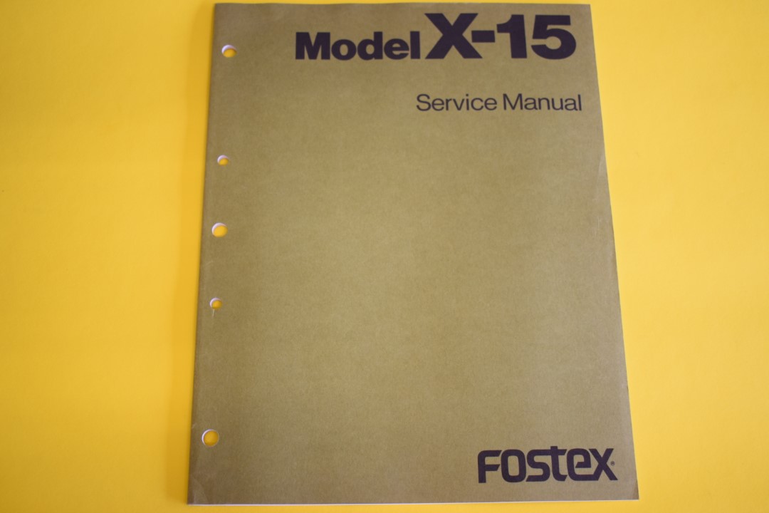Fostex X-15 cassettedeck Service Manual