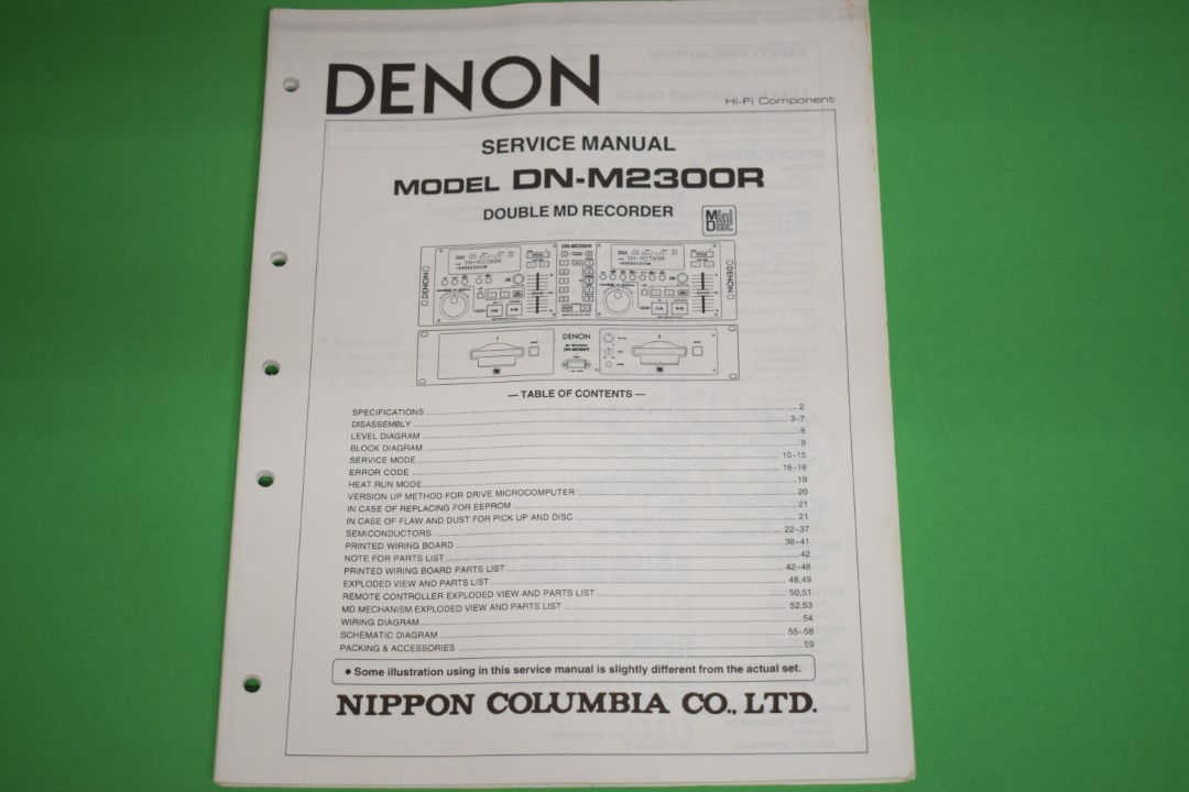 Denon DN-M2300R Stereo Double Minidisc Recorder Service Manual