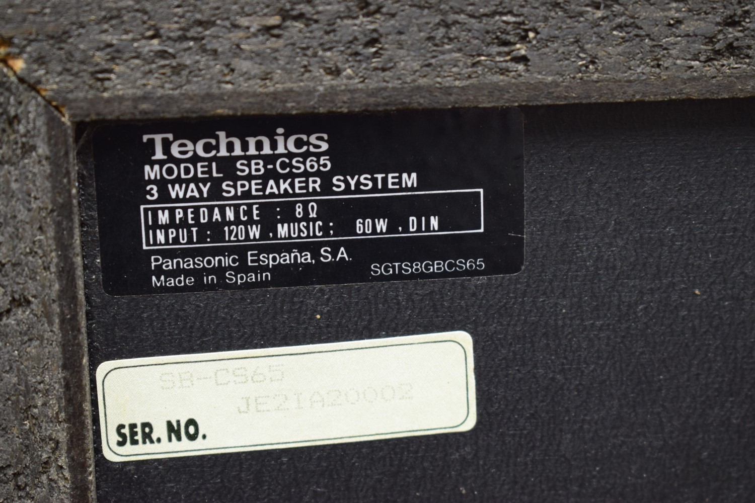 Technics SB-CS65 Speakerset