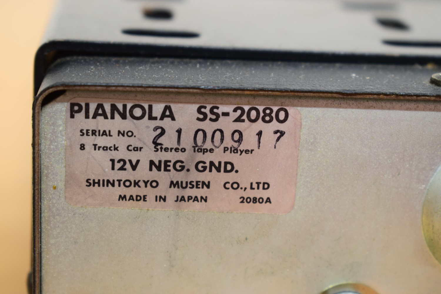 Pianola SS-2080 8Track Car Player