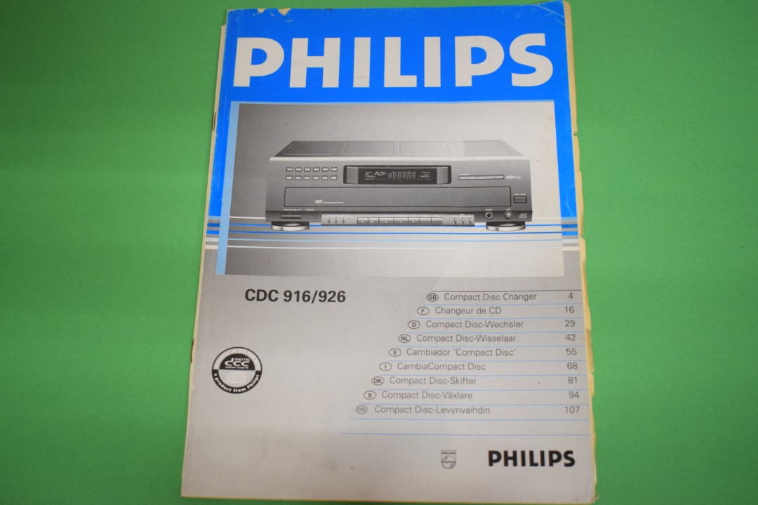 Philips CDC916/CDC926 CD Changer User Manual