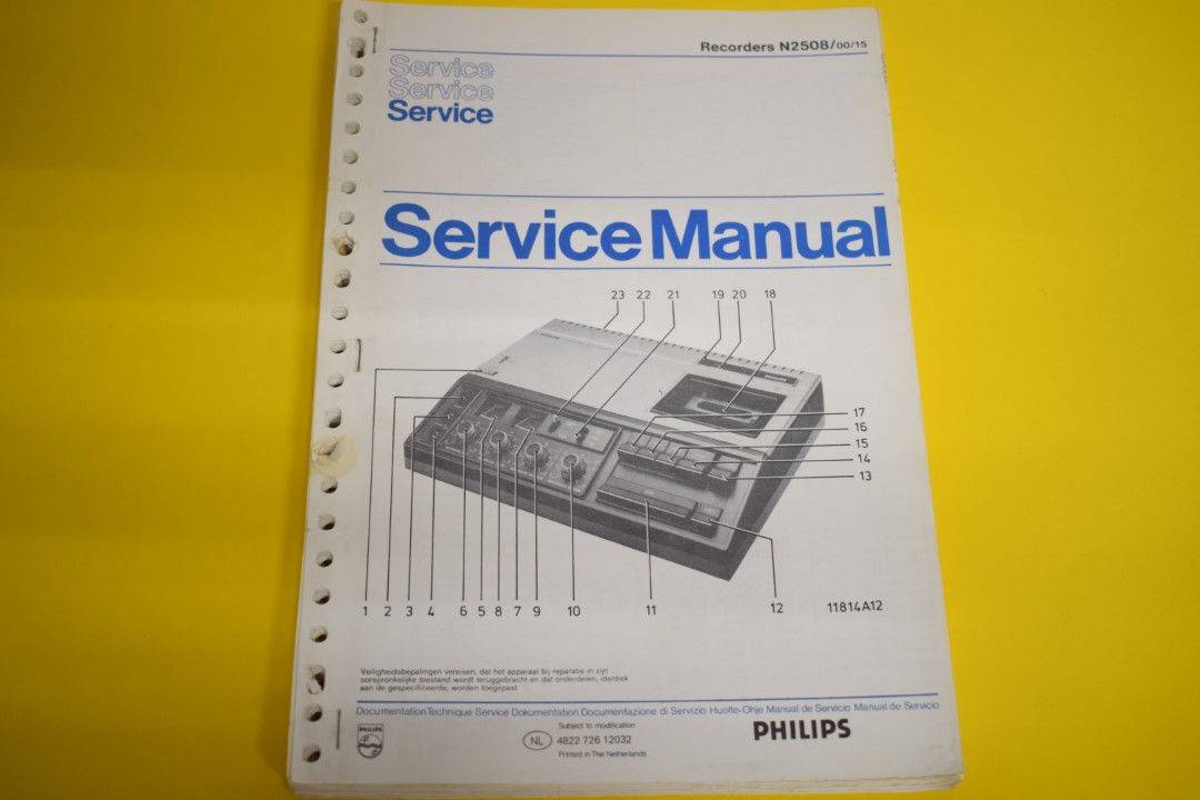 Philips N2508 cassettedeck Service Manual