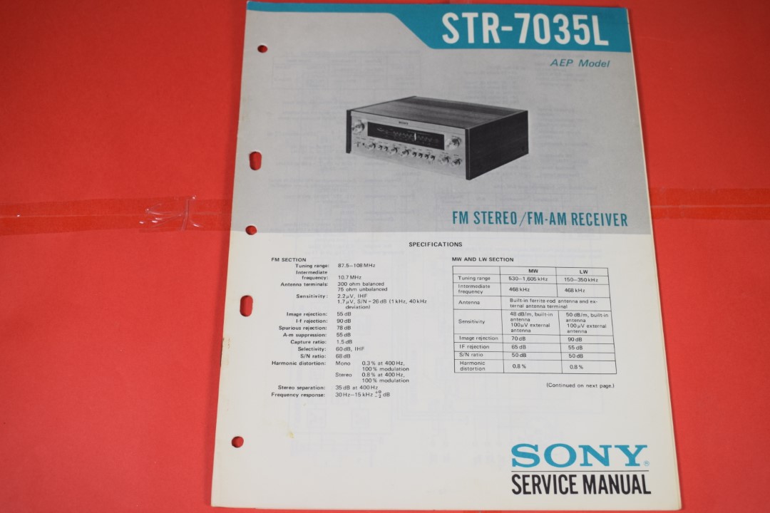 Sony STR-7035L Receiver Service Manual