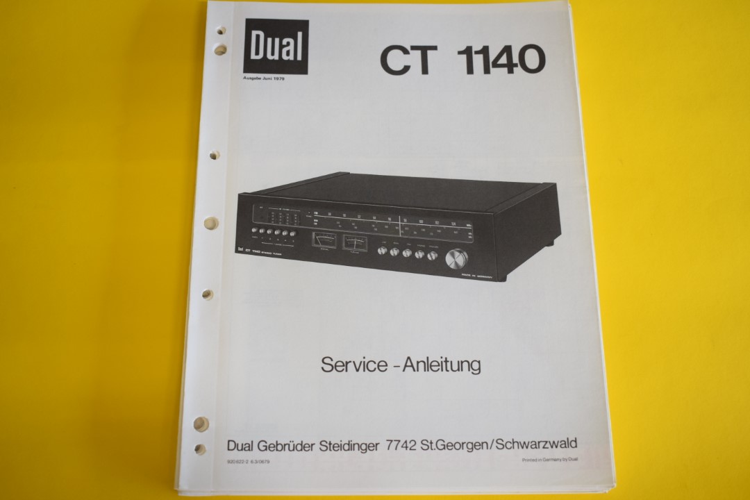 Dual CT 1140 Tuner Service Manual
