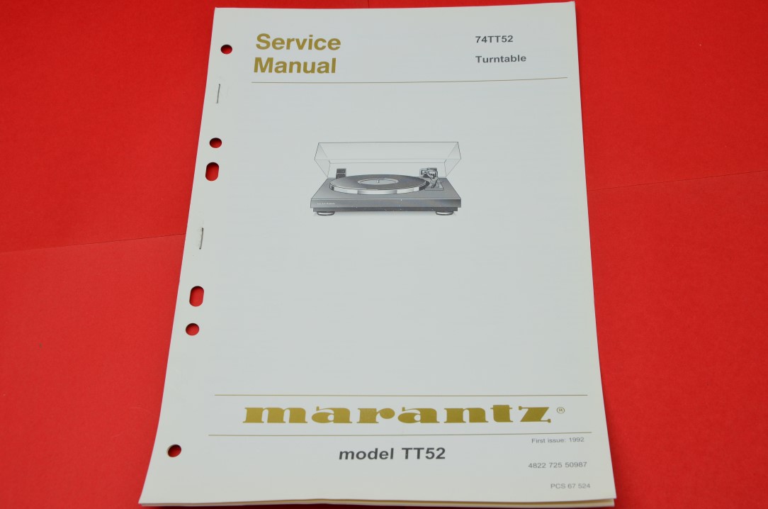 Marantz 74TT52 Turntable Service Manual
