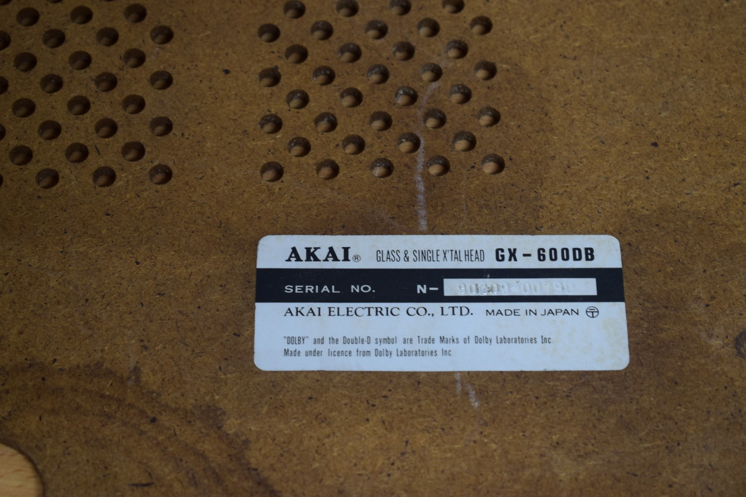 Akai GX-600D – Back Panel / Plate part
