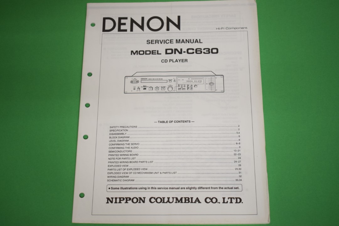 Denon DN-C630 CD-Player Service Manual