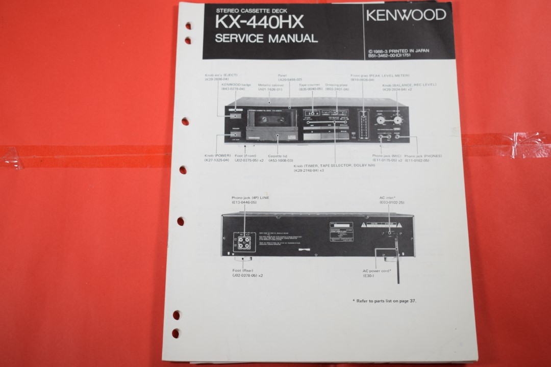 Kenwood KX-440HX Cassette Deck Service Manual