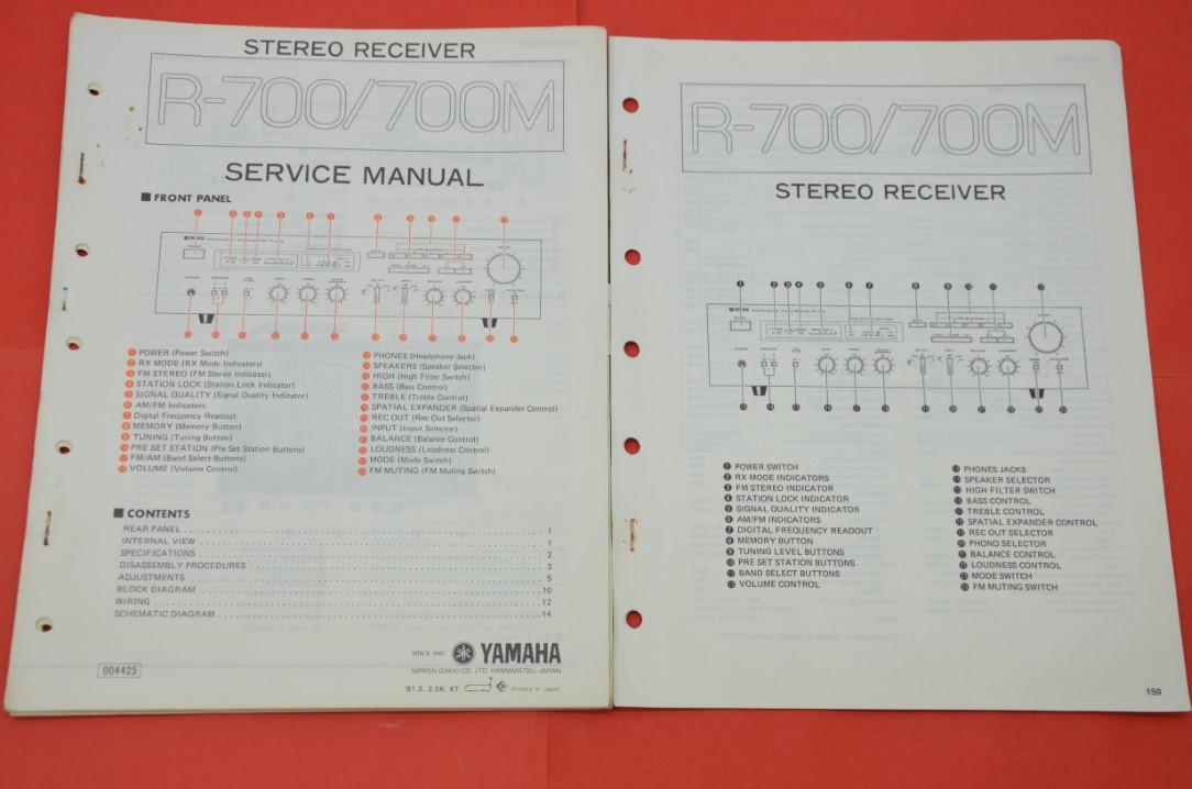 Yamaha R-700/R-700M Receiver Service Manual
