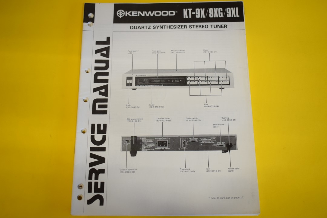 Kenwood KT-9X/9XG/9XL Tuner Service Manual
