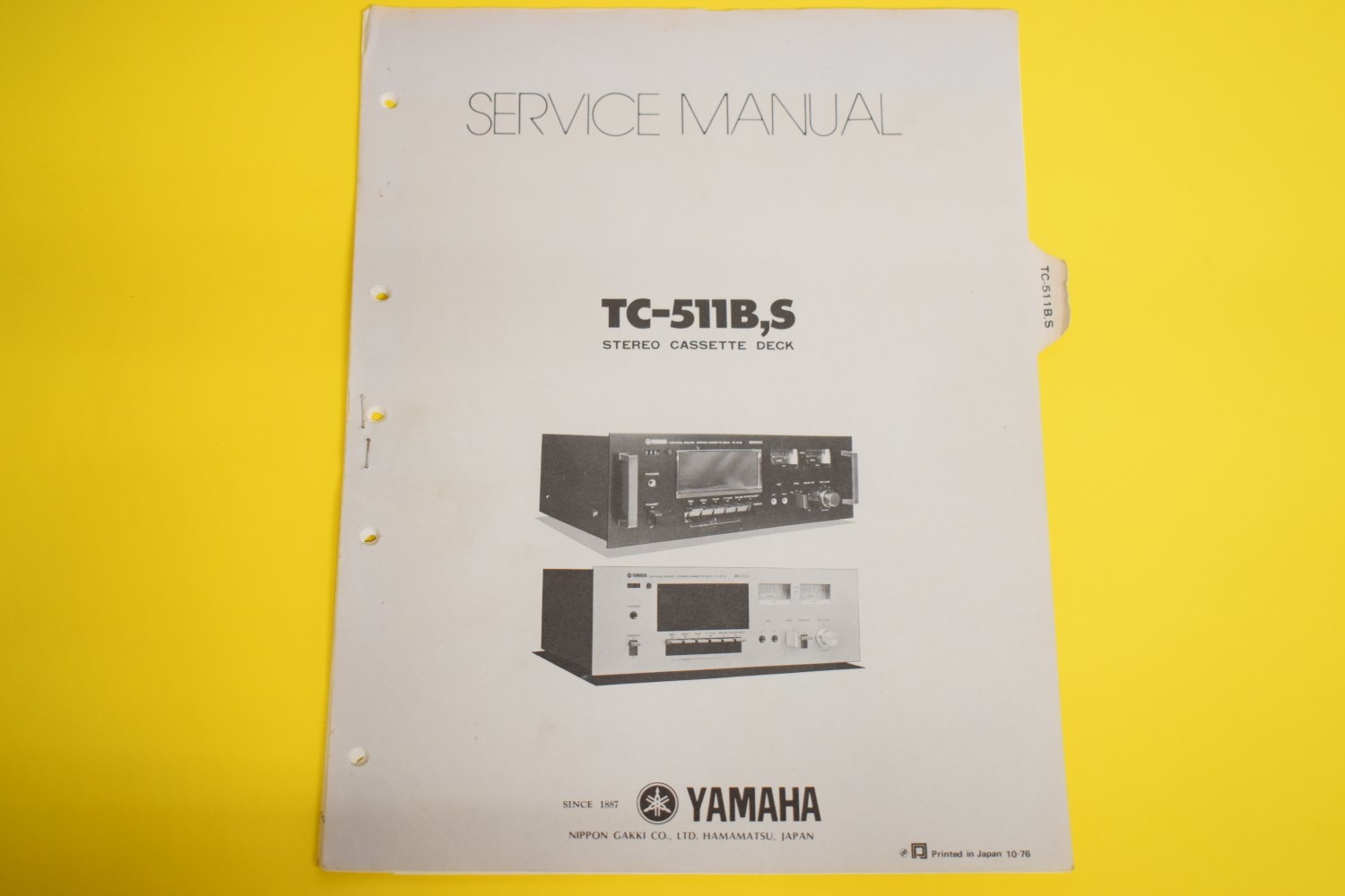 Yamaha TC-511B,S cassettedeck Service Manual